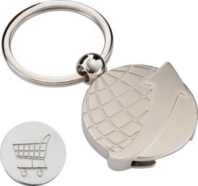 Schlüsselanhänger Auto-Fremdlager-silber als Werbeartikel mit Logo  bedrucken-V2083-32/A