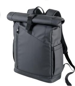 TROIKA Roll Top Rucksack TROIKA Black Roll Top als Werbeartikel