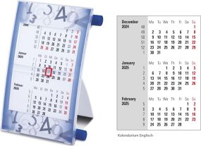 Tischkalender Vision, 1-sprachig englisch ohne Feiertage als Werbeartikel