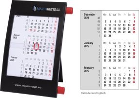 Tischkalender Classic 2, 1-sprachig englisch ohne Feiertage als Werbeartikel