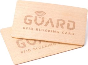 RFID Blocker Karte (Holz) - inkl. Lasergravur als Werbeartikel