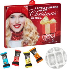 Premium Präsent-Adventskalender mit Hello Mini Stick Mix als Werbeartikel