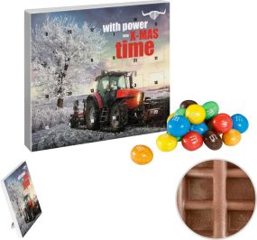 reinpapier® Mini-Adventskalender mit M&Ms® Crispy als Werbeartikel