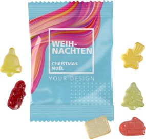 Fruchtgummi 10g Weihnachtsmischung - kleine Menge als Werbeartikel