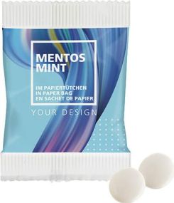 2er mentos Classic Mint Papier Express als Werbeartikel