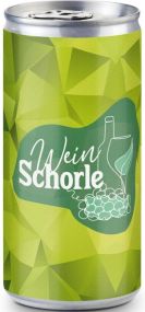 Weinschorle weiß 200 ml - Etikett nach Wahl