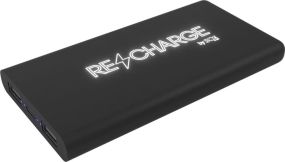 Antibakterielle kabellose Powerbank P40 mit Leuchtlogo SCX.design als Werbeartikel