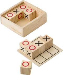 Hölzernes Tic Tac Toe-Spiel als Werbeartikel