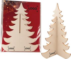 Weihnachtsbaum aus Holz als Werbeartikel