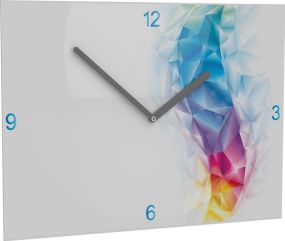 Horae Wall Clock Premium Rectangular 240 x 350 mm, Silver Clock Hands als Werbeartikel