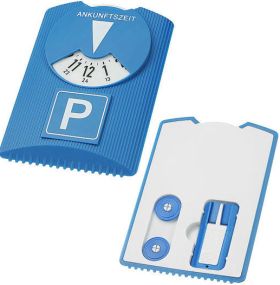 1 Parkscheibe Werbeartikel Pappe Papier KFZ Park-Scheibe blau