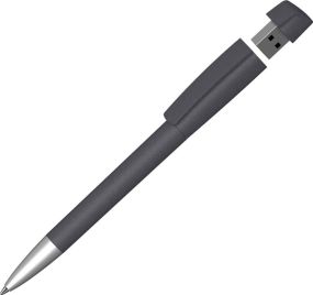 Klio Kugelschreiber mit USB-Stick Turnus softgrip Ms USB 3.0 als Werbeartikel