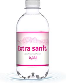 Wasser, 330 ml, extra sanft als Werbeartikel