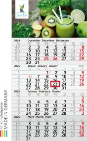 4-Monatswandkalender Budget 4 green+blue