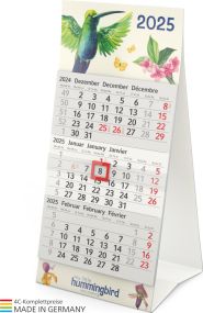 Tisch-Kalender Mini 3 green+blue als Werbeartikel