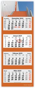 4-Monats Faltkalender Quatrus-Deluxe Plus, inkl. Druck als Werbeartikel