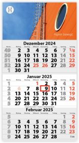 3-Monats DIN A3 Kalender Trinus G, inkl. Druck als Werbeartikel