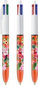 BIC® 4 Colours Fine Kugelschreiber inkl. 1c-Siebdruck als Werbeartikel