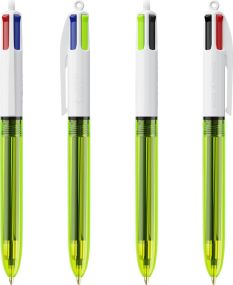 BIC® 4 Colours Fluo Kugelschreiber inkl. 1c-Siebdruck als Werbeartikel