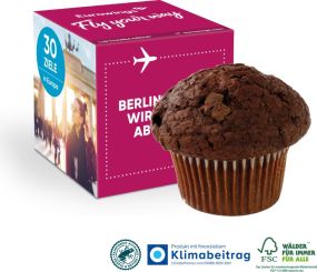 Muffin Maxi im Werbewürfel als Werbeartikel