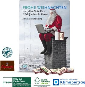 Wand-Adventskalender Business Exklusiv Organic, Klimaneutral, FSC® als Werbeartikel