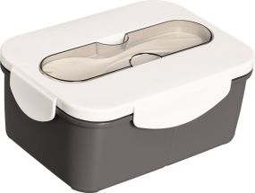 SNACK Lunchbox mit Inneneinteilung und Göffelfach als Werbeartikel