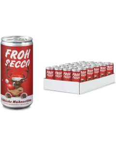 Frohsecco Elch (rot) - 24 x Promo Secco 0,2 l, Slimlinedose