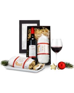 Präsenteset: Rotwein & Stollen