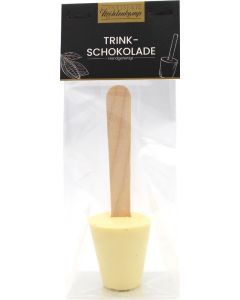 Trinkschokolade mit Holzlöffel oder Glashalm - inkl. Druck - inkl. Werbedruck