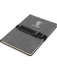 Deluxe Hardcover PU Notizbuch mit Handy- und Stiftehalter