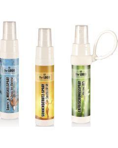 Handreinigungsspray in 50 ml Sprayflasche Slim - wahlweise mit Loopi - inkl. individuellem 4c-Etikett