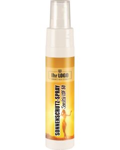 Sonnenschutzspray Sensitiv LSF 50 in 50 ml Sprayflasche Slim - wahlweise mit Loopi - inkl. individuellem 4c-Etikett