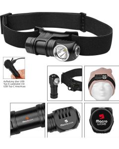 Aufladbare LED Stirn-/Taschenleuchte Compact Head Light 500 L