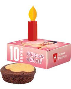 Minikuchen in Werbebox, Bahlsen Kuchensnack Marmor - inkl. Druck