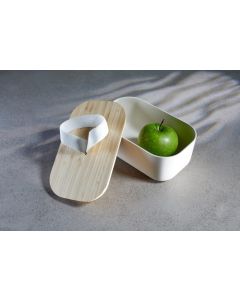 Ökologische Lunchbox aus recyclebarem PLA mit Bambusdeckel