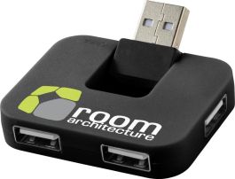 Gaia USB Hub mit 4 Anschlüssen als Werbeartikel