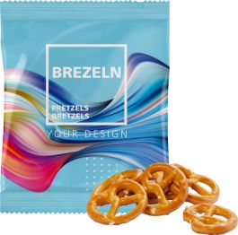 Mini Brezeln, 8g-Tüten als Werbeartikel