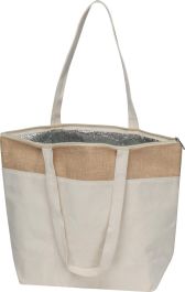 Kühltasche aus Baumwolle und Jute, 63246 als Werbeartikel