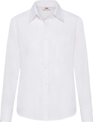 Ladies Poplin Shirt LS als Werbeartikel