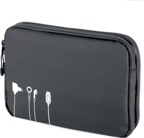 TROIKA Kabeltasche Black Tech Pouch 2