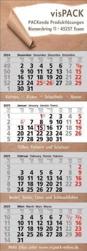 4-Monats-Wandkalender XXL 4 Postformat B4, 4-spachig als Werbeartikel