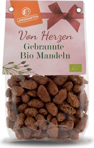 Landgarten Bio gebrannte Mandeln 150g als Werbeartikel