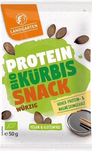 Landgarten Bio Protein Kürbis Snack Würzig 50g als Werbeartikel