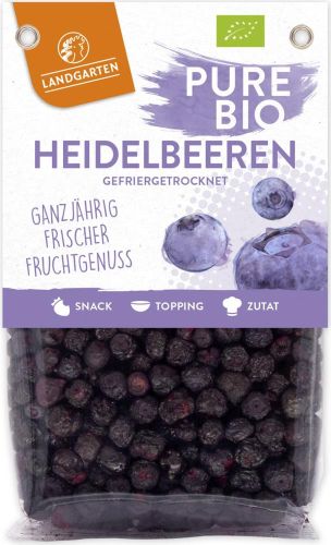 Landgarten Pure Bio Heidelbeeren 20g als Werbeartikel