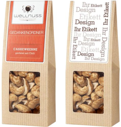 Ofengeröstete Cashewkerne mit Chili als Werbeartikel