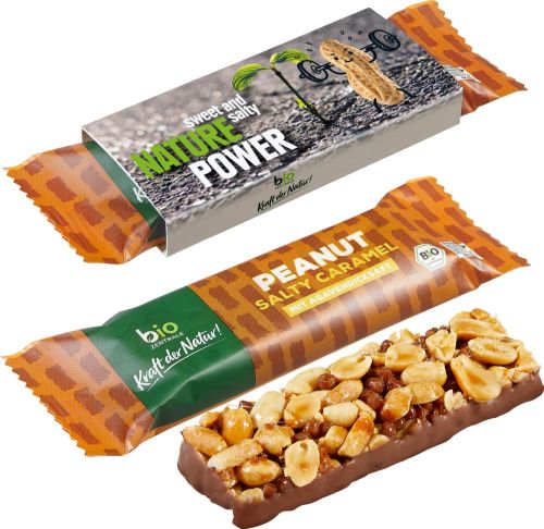 BIO Müsliriegel PEANUT Salty Caramel als Werbeartikel