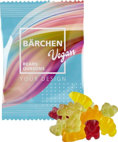 Fruchtgummi 10g Tüten - vegan als Werbeartikel