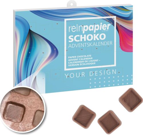 reinpapier® Schoko-Adventskalender QUER als Werbeartikel