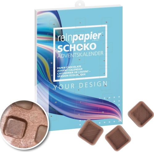 reinpapier® Schoko-Adventskalender HOCH als Werbeartikel