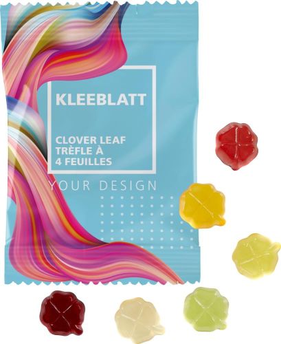 Fruchtgummi 10g Tüten - Kleeblatt als Werbeartikel